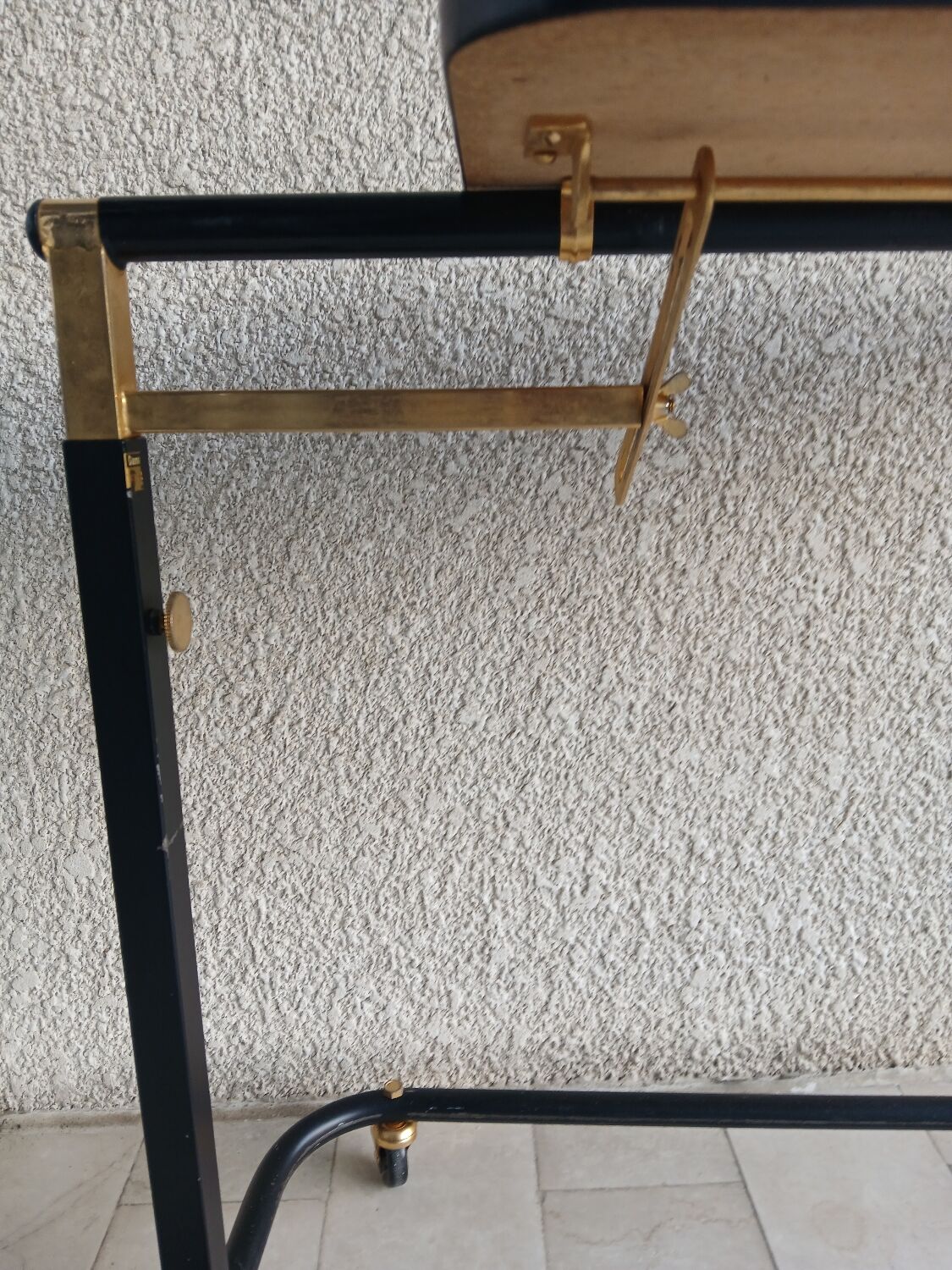 Adjustable rolling table in formica – Italian design by Damato – 1970s