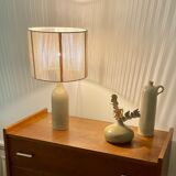 Stoneware and rope lamp