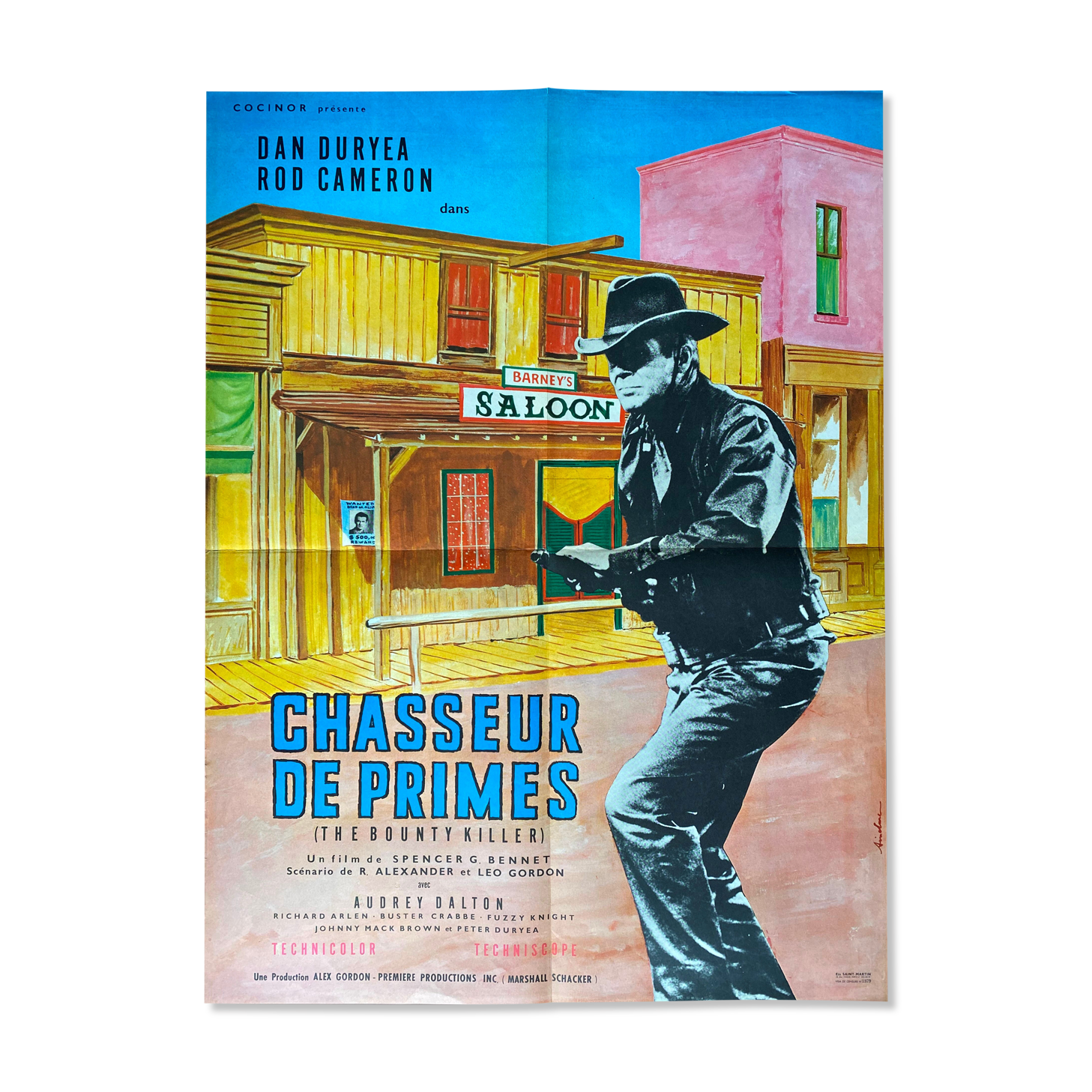Original movie poster "Bounty Hunter" Rod Cameron 60x80cm 1965