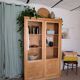 Vintage 1950s light oak school display cabinet – Vintage bookshelf