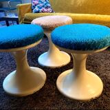 Set of 3 stools space age 70s