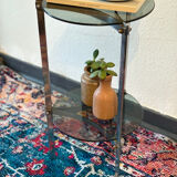 Sellette chromée et doubles plateaux