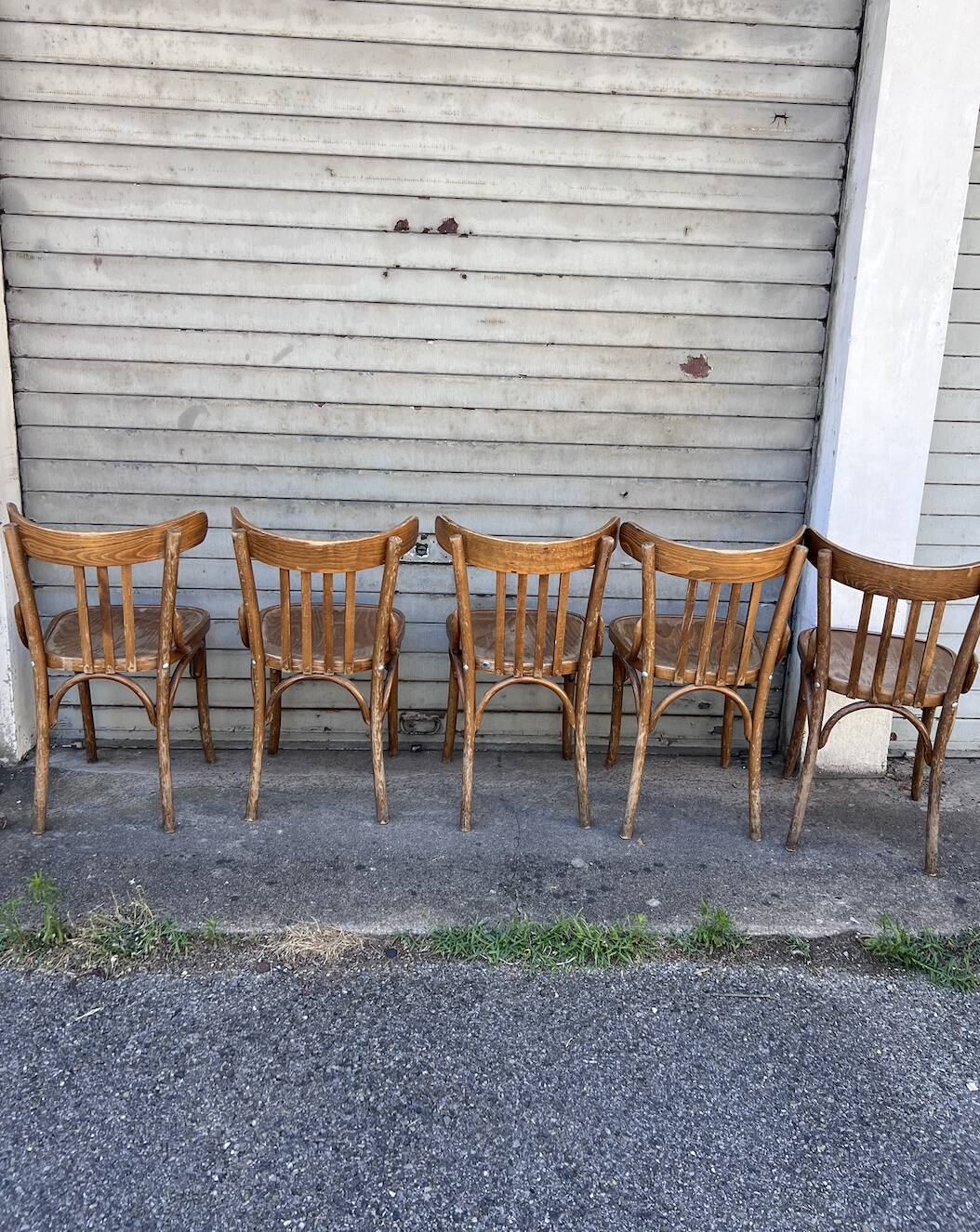 (Lot) 5 Anciennes Chaises Bistrot