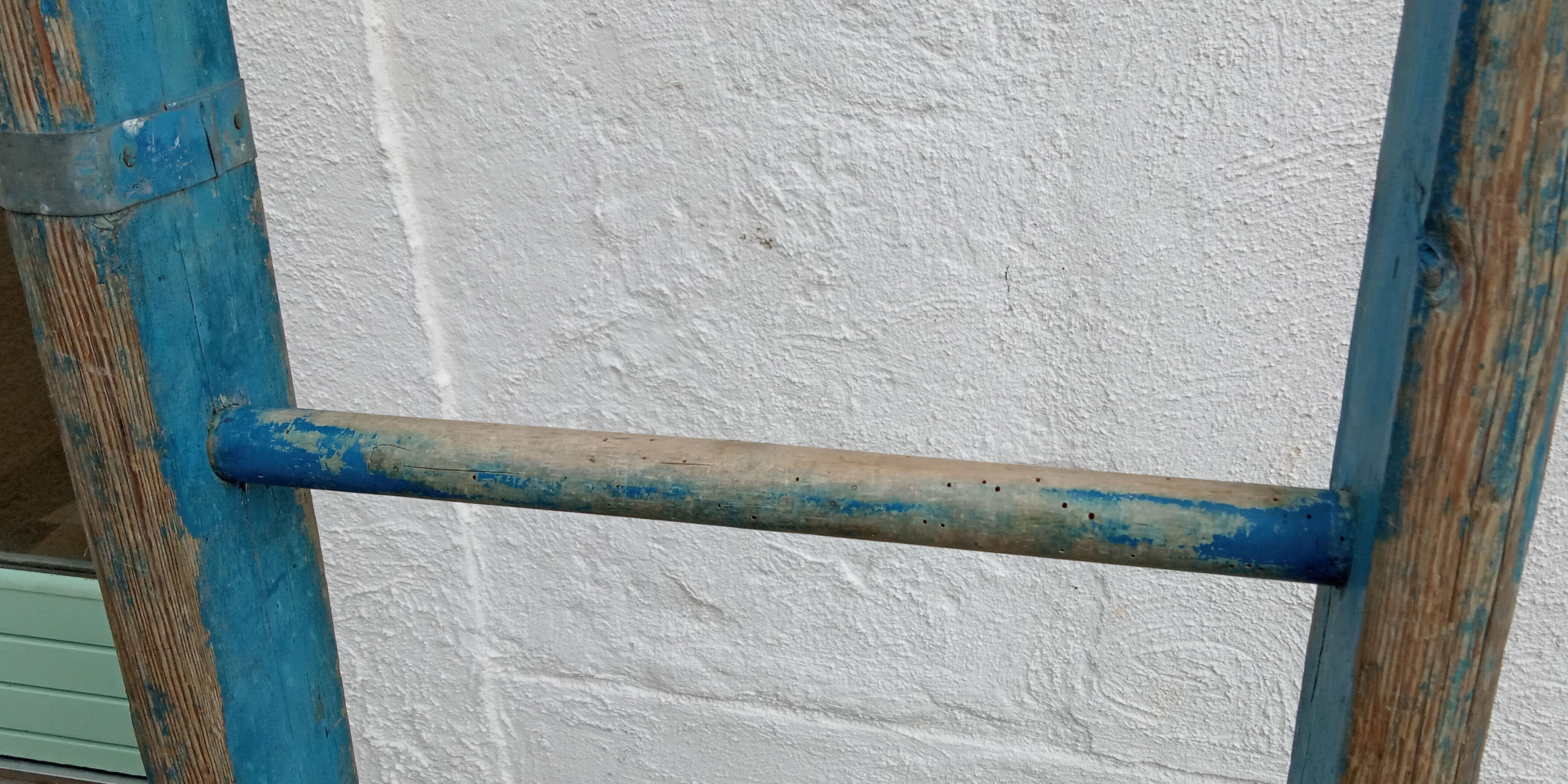 Farm ladder 3.5 m blue patina