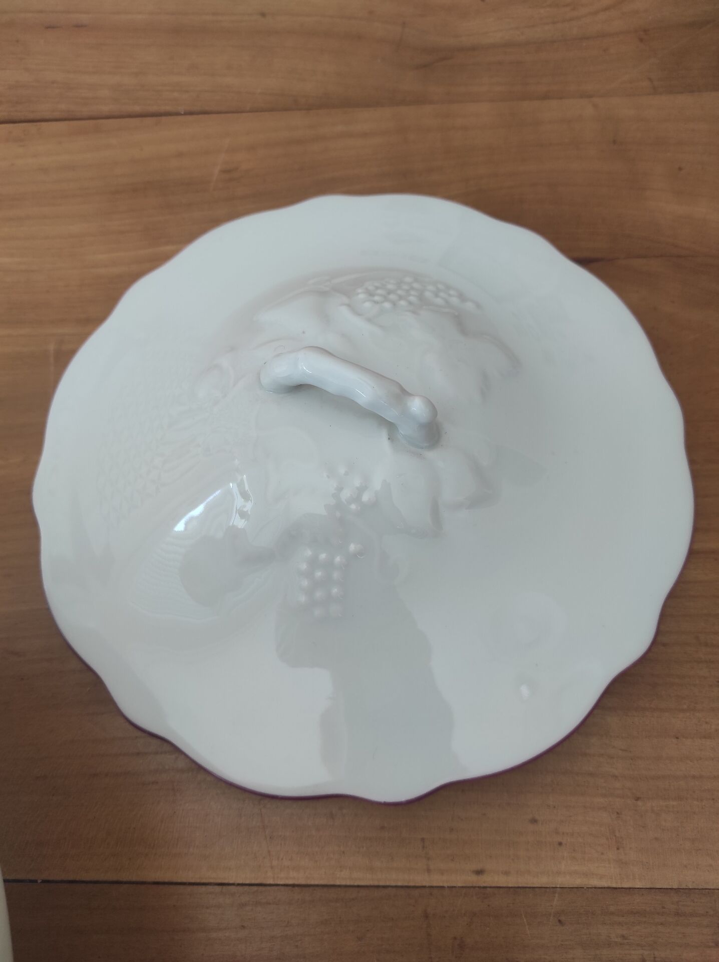 Vegetable soup tureen porcelain Ph. Deshoulière California series decoration