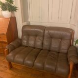 Canapé en cuir du milieu du siècle Ekornes 'Montana'