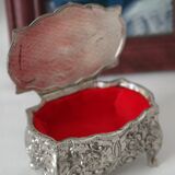 Silver metal box, jewellery box