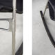 Vintage Mid-Century Postmodern Minimalist Black Leather Rocking Chair by Takeshi Nii, 1950s