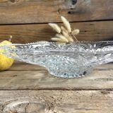 Coupe à fruits en verre ciselé