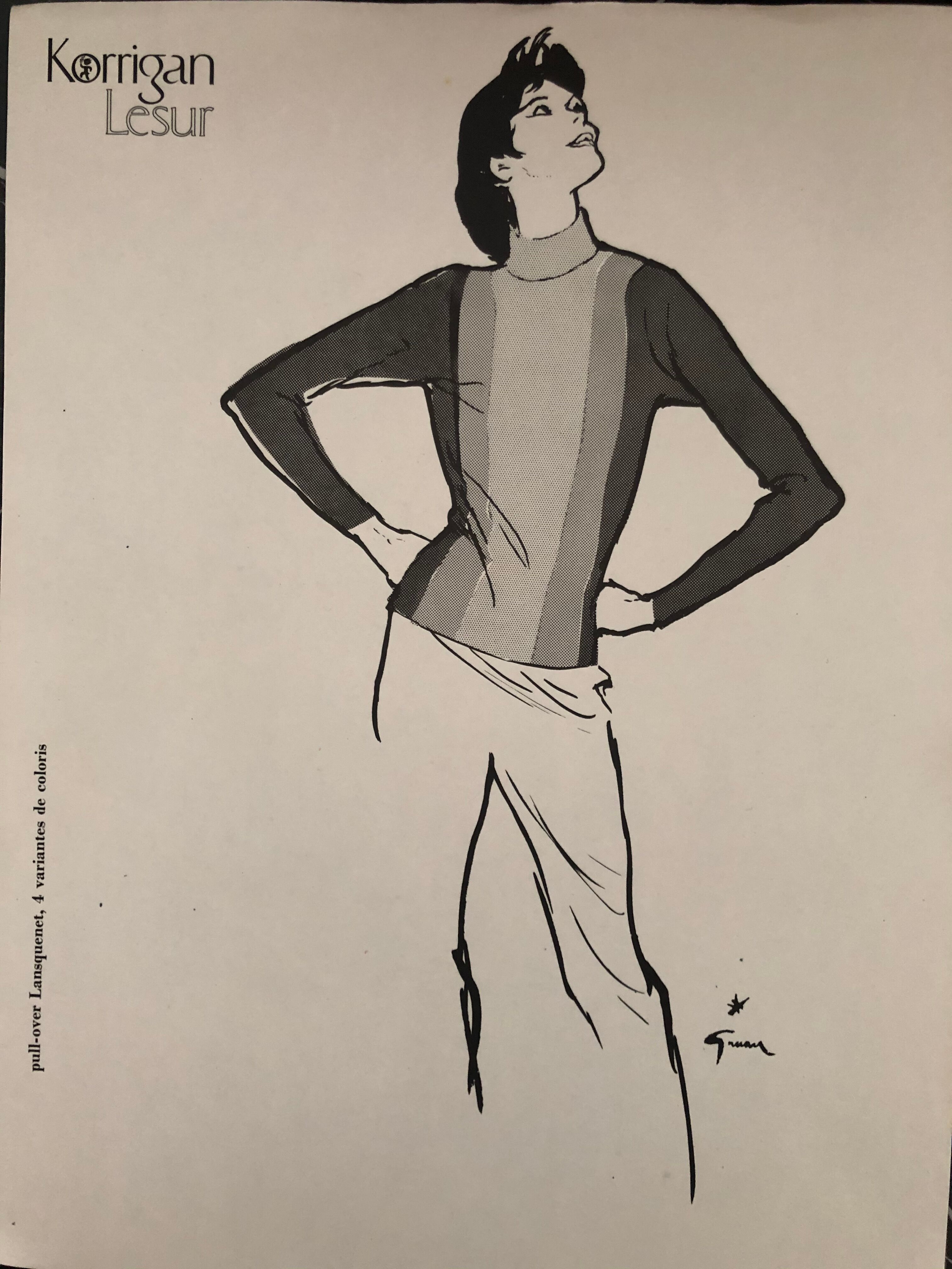 Fashion illustration 1957 René Gruau