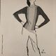 Illustration de mode 1957 René Gruau