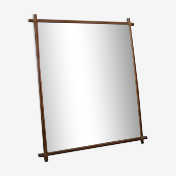 Very large vintage mirror 135 x 165 - bamboo style frame 165x135cm