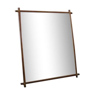 Miroir vintage 135 x 165 cadre style bambou 165x135cm
