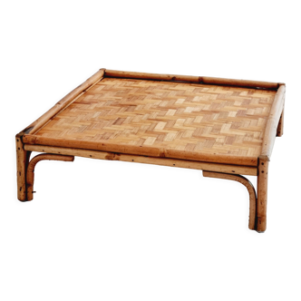 Table basse en rotin