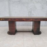 Art deco period table in walnut bramble
