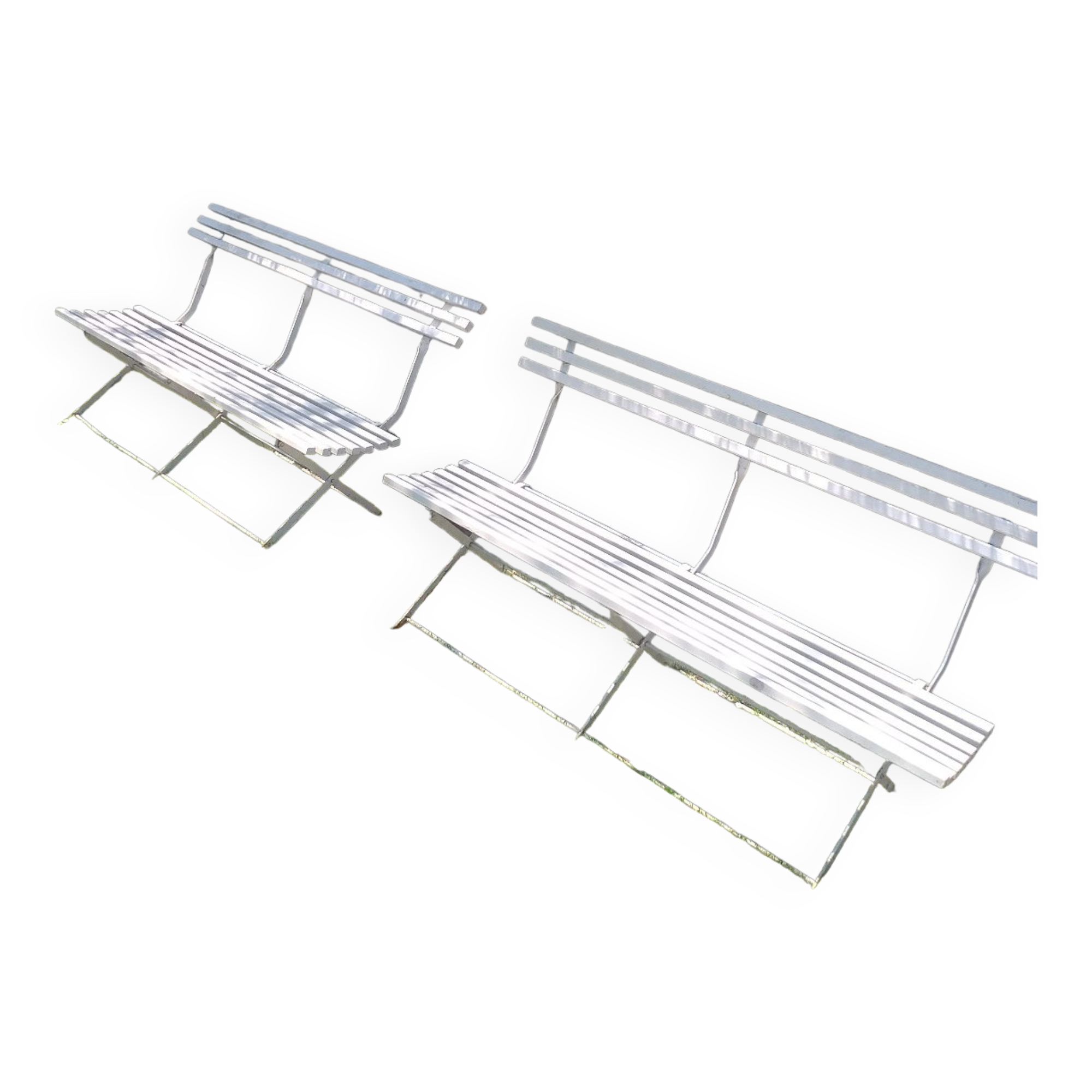2 foldable garden benches