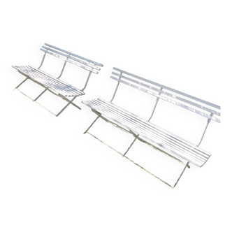 2 bancs jardin  pliables