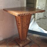 Marquetry table/pedestal table