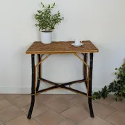 Wood and rattan table 1920