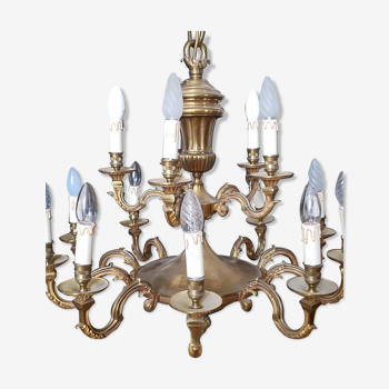 Lustre monumental en bronze