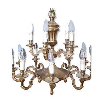 Lustre monumental en bronze