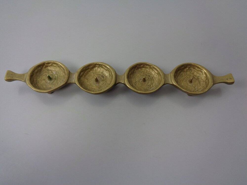 Brutalist Bronze Candleholder by Michael Harjes, 1960s