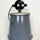 Lampe d’usine industrielle en émail gris d’Elektrosvit, années 1960