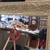 Rectangular mirror with its decorated frame
