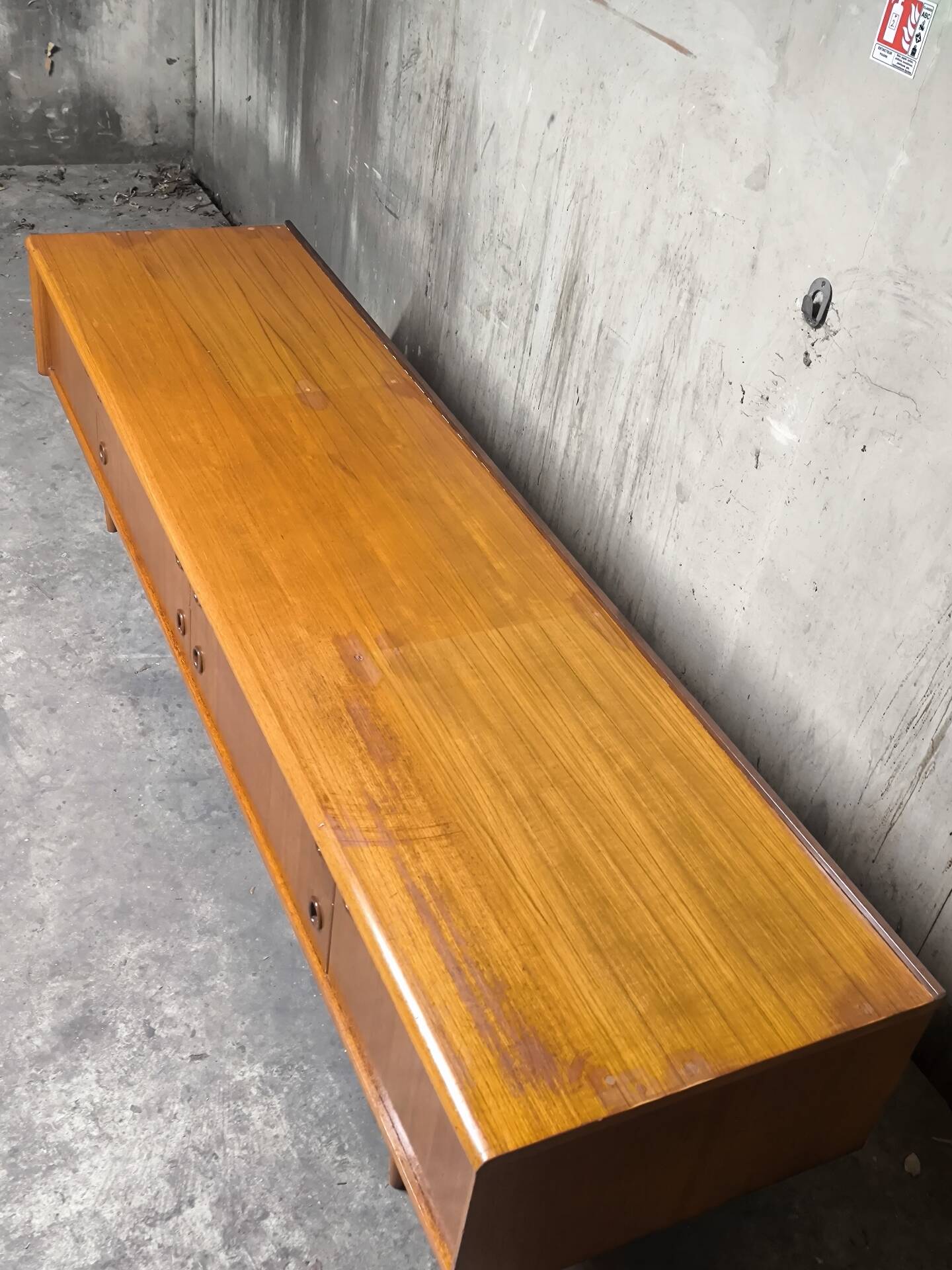 Vintage Scandinavian teak sideboard from the 1960s.