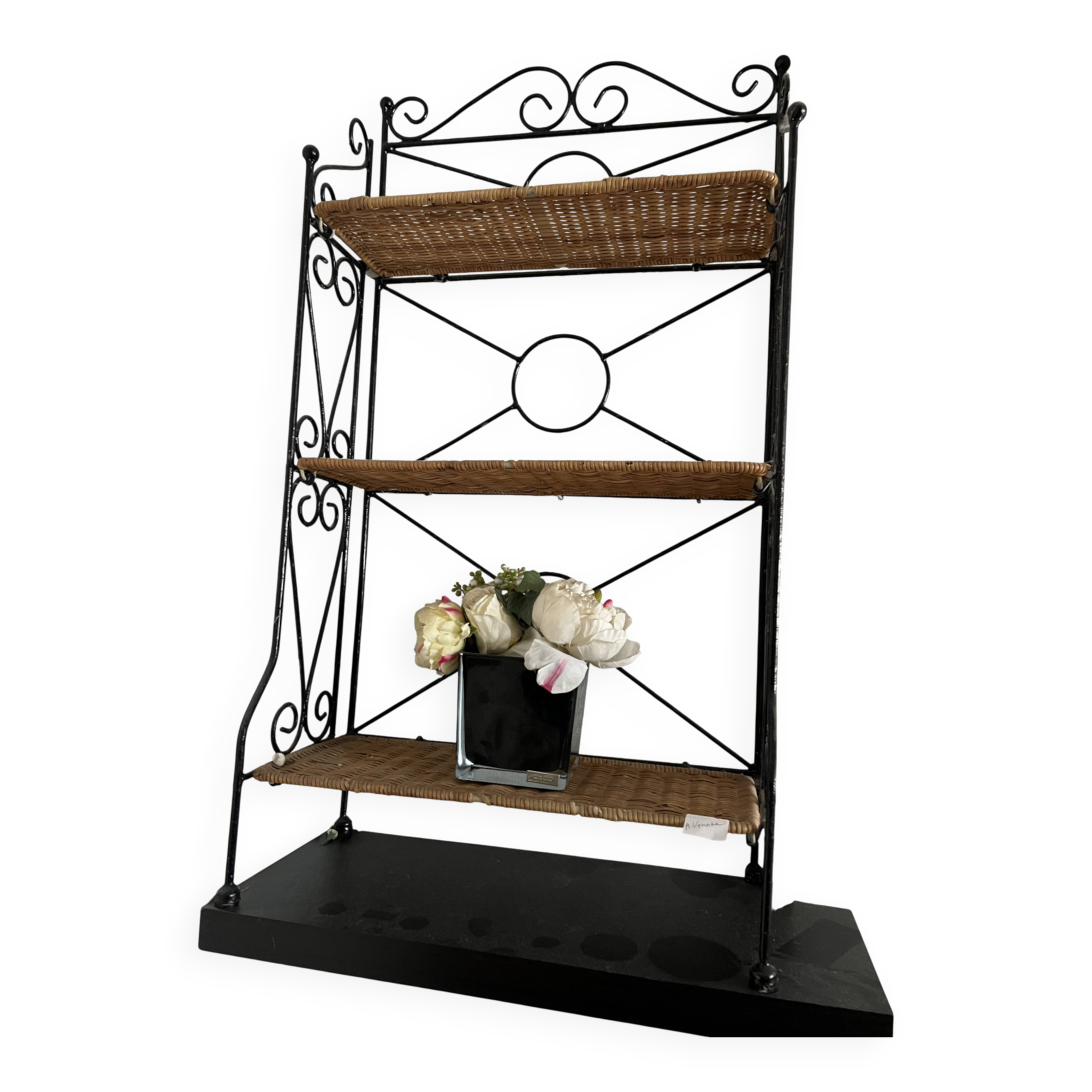 Rattan shelves