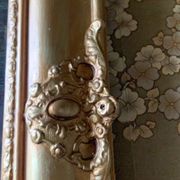 Antique gilded flower mirror, restoration