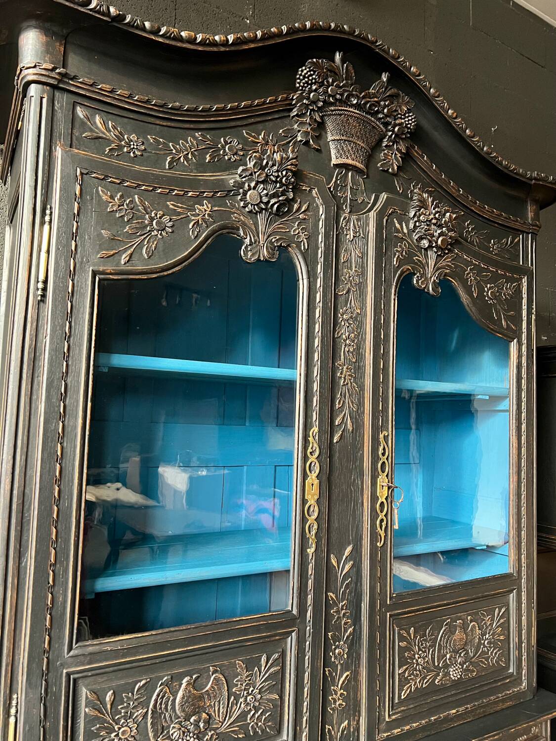 Norman sideboard with two carved oak bodies