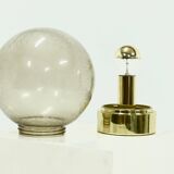 Textured Glass Ceiling Lamp by Glashütte Limburg Germany 1970s