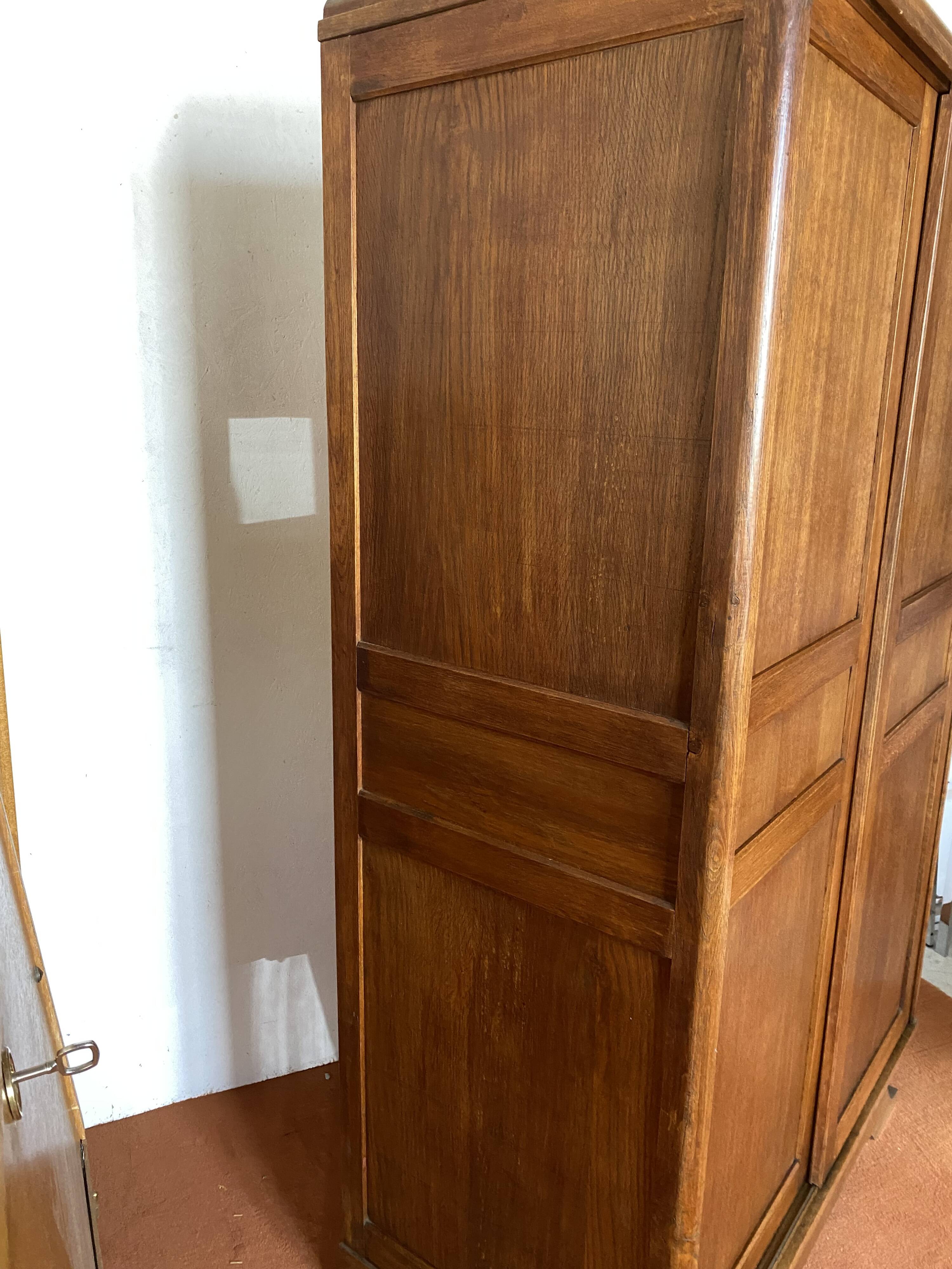 Vintage Parisian wardrobe with sliding doors