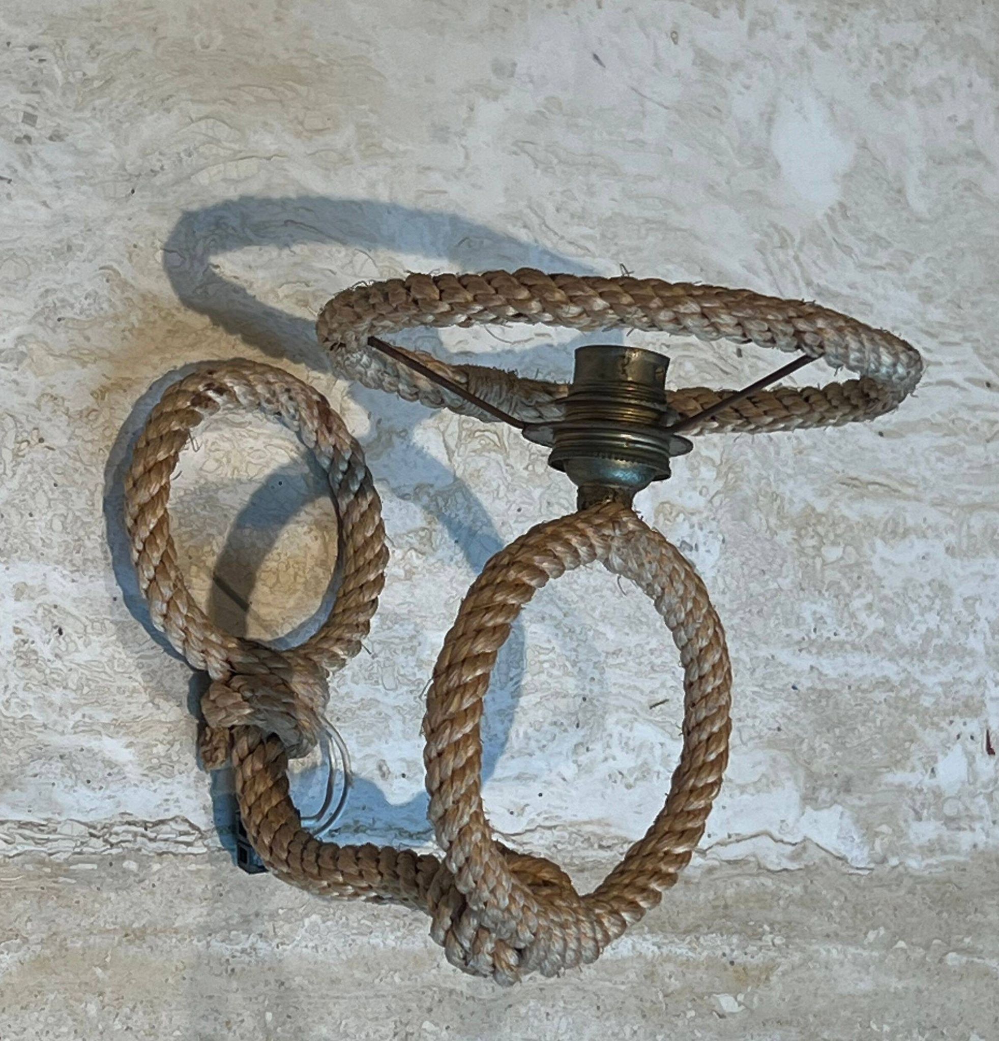 Paire d'appliques en corde d'Audoux Minet
