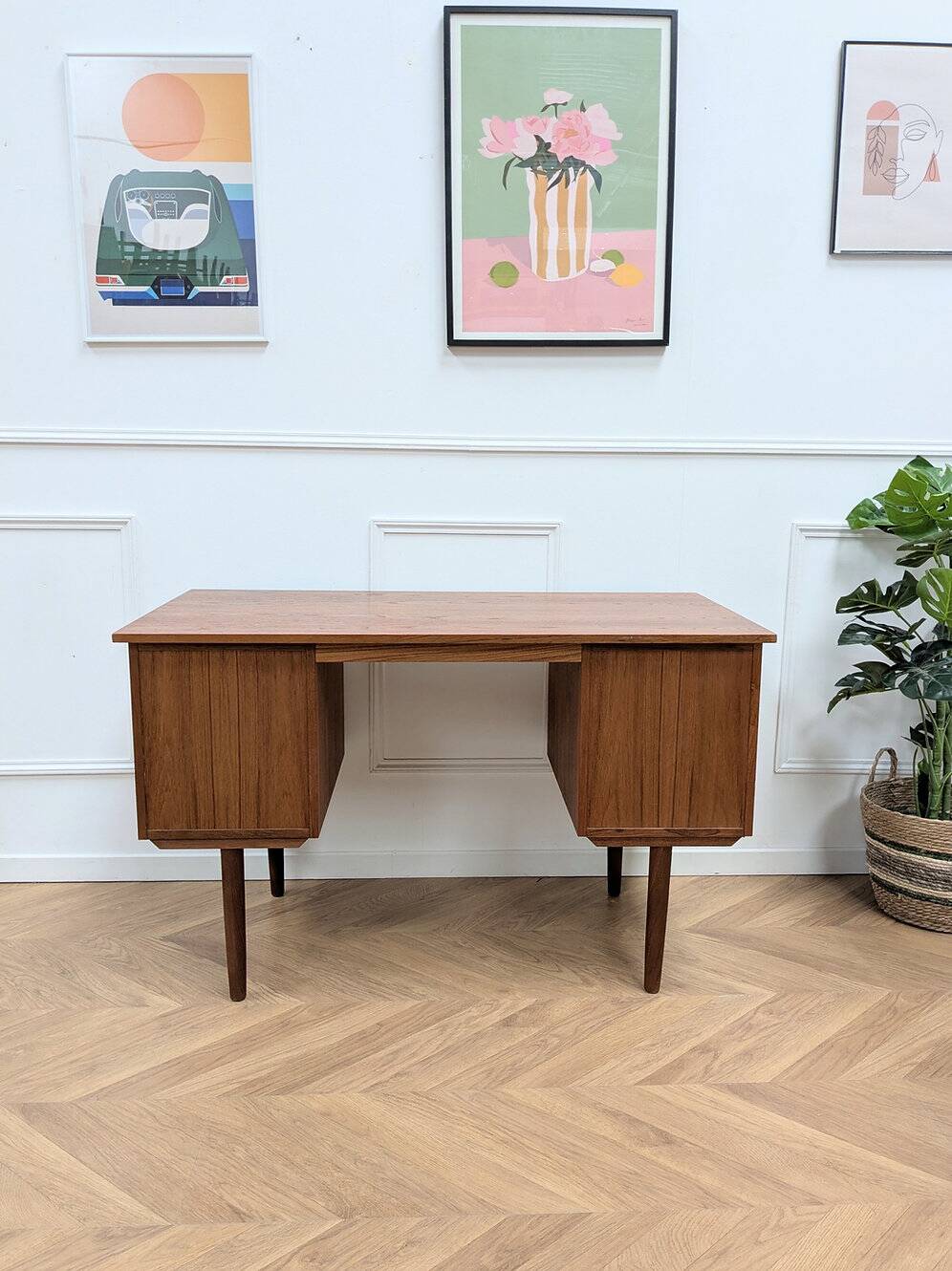 Vintage Scandinavian teak desk