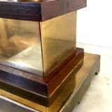 Lampe vintage bois et laiton