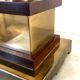 Lampe vintage bois et laiton