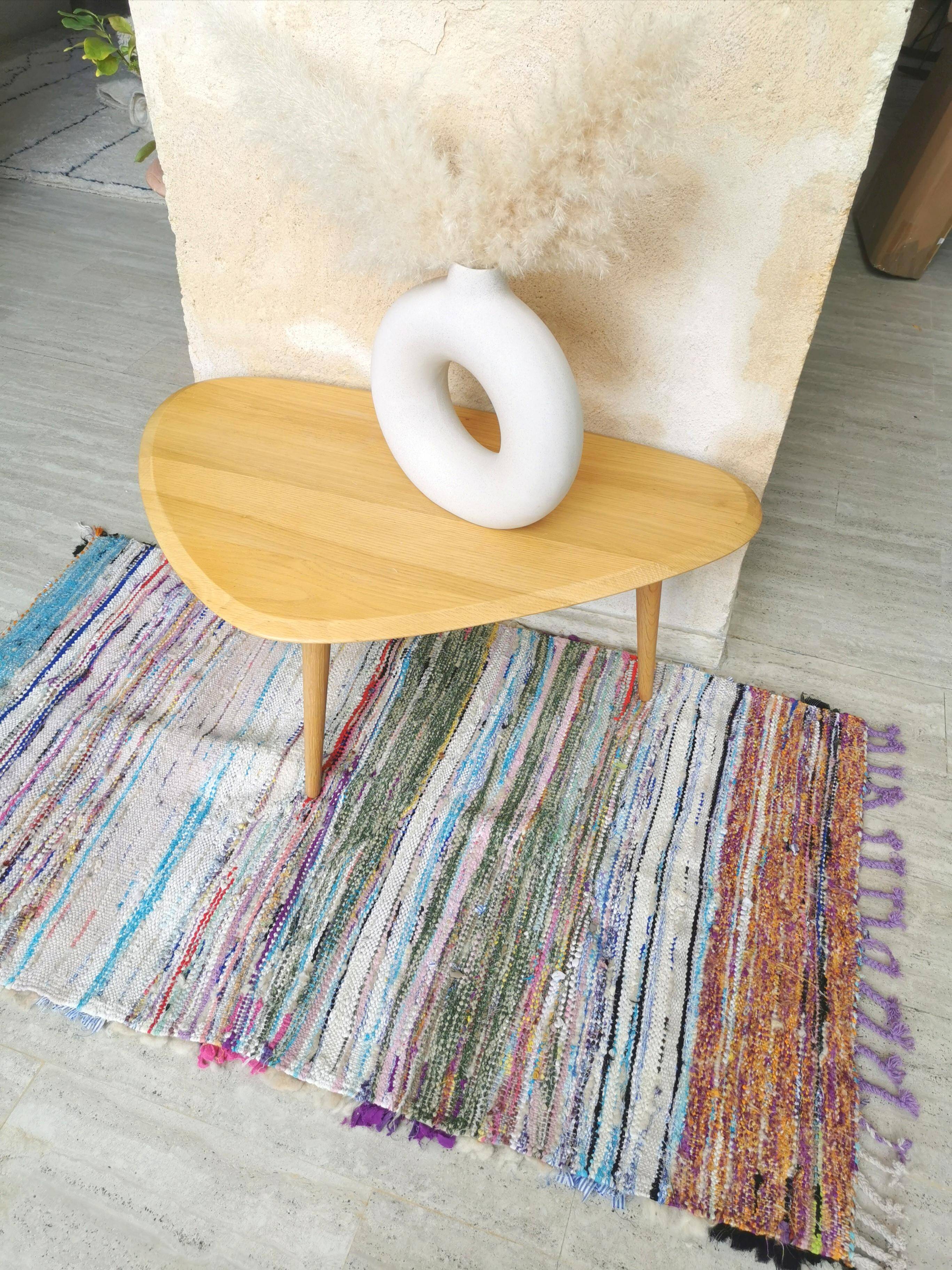 Tapis Boucharouite coloré réversible