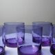 6 amethyst crystal whisky/cocktail glasses, Mid Century design from the 1960s-70s.