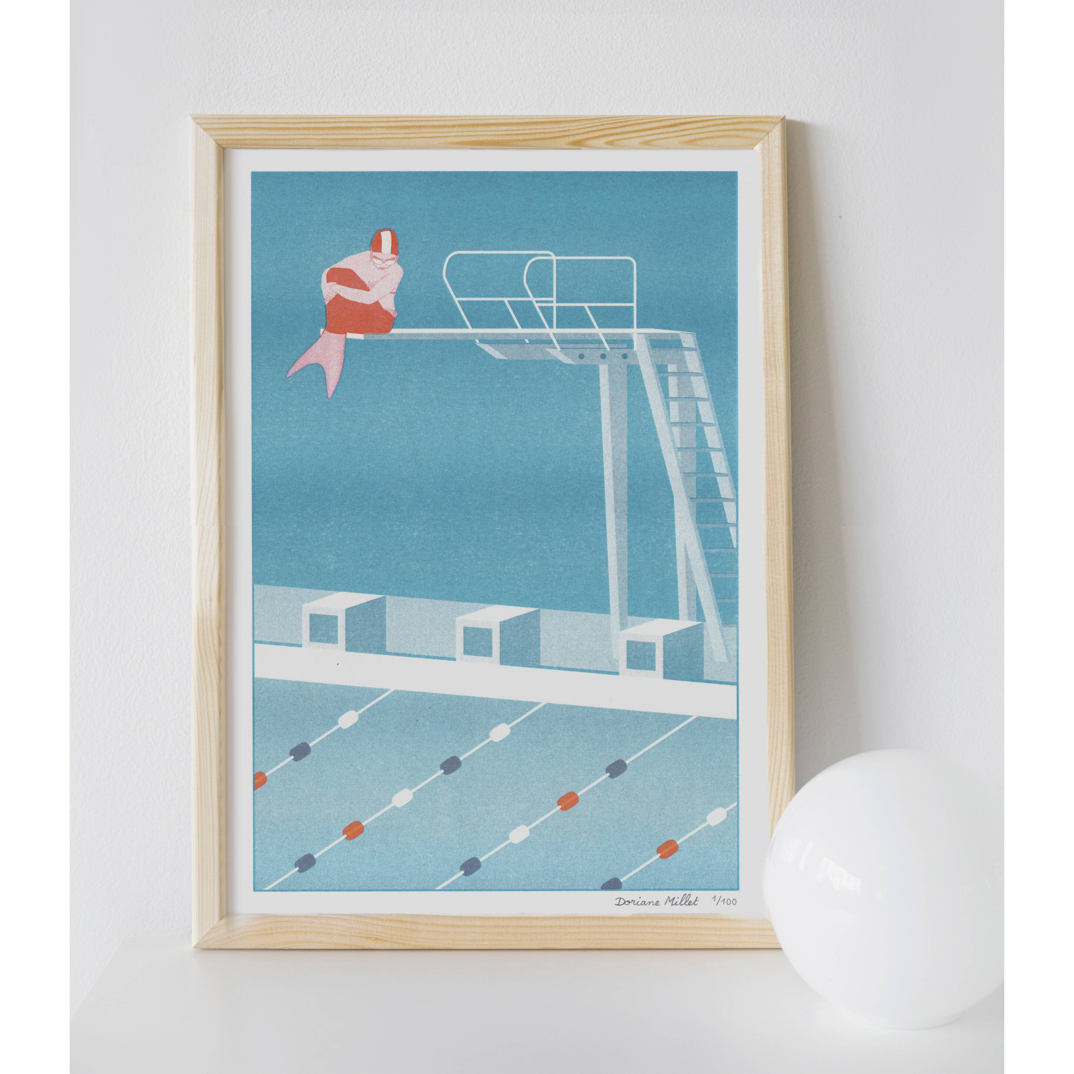 The Little Mermaid, A4 Risograph, Limited Edition