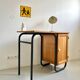 Vintage S22 Mobilor boarding school desk / J. Hitier