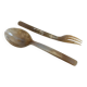 Horn serving cutlery