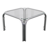 1970s Italian Glass Square Coffee Table