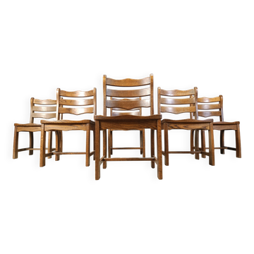 Vintage brutalist dining chairs, 1960s