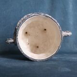 Vase planter cover-pot tripod Ceramic Fat Lava DLG M. Giuge, Vallauris 1960