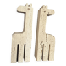 Pair of travertine bookends by Fratelli Mannelli, Italy 1970 vintage