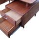 Vintage 1950s teak desk by designer Jacques Hauville.
