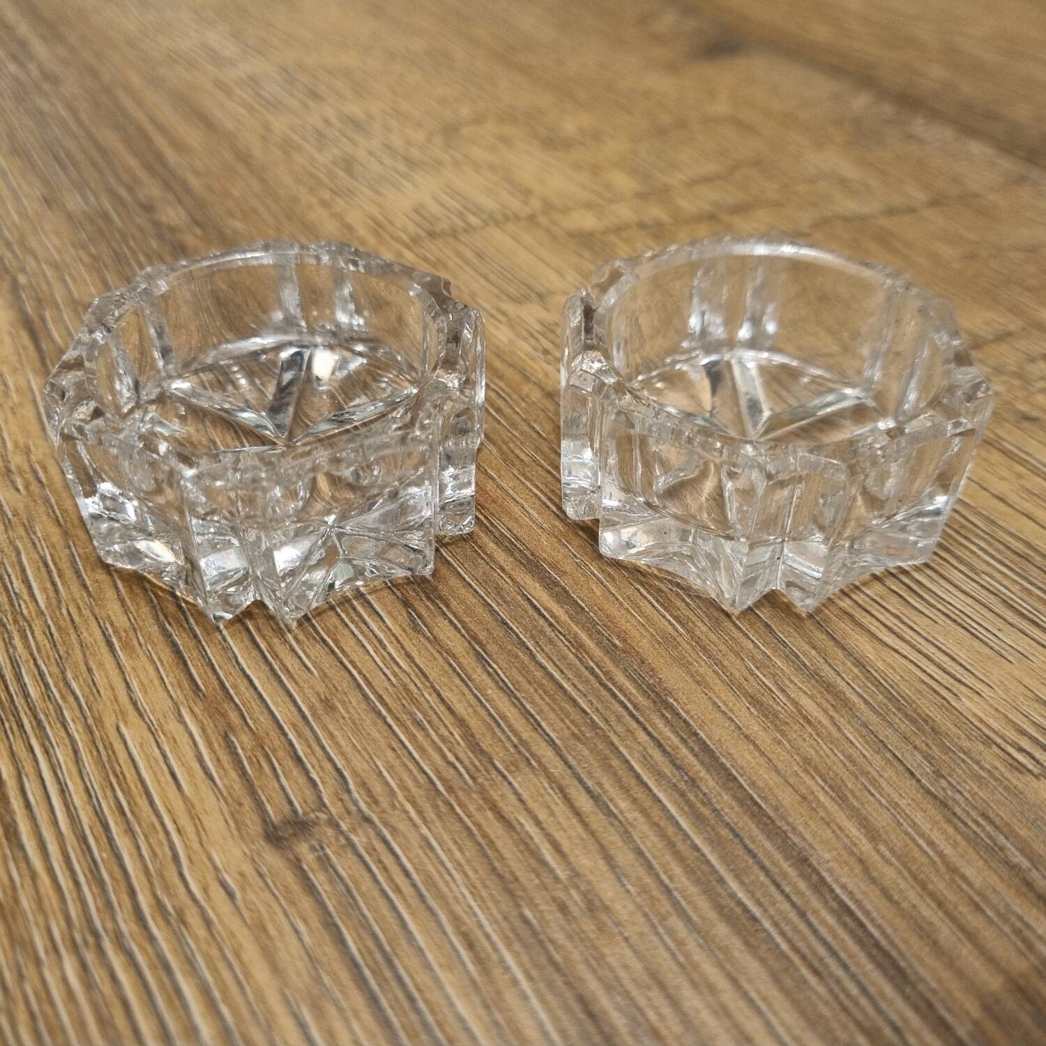 Vintage crystal salt cellars France