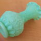 Green opaline vase